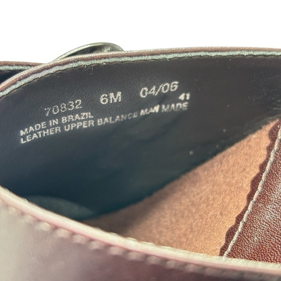 Clarks May Poppy Clog Size 6 Wedge Heel Mule Slip On Comfort Shoe Burgundy  NEW! - Picture 4 of 10